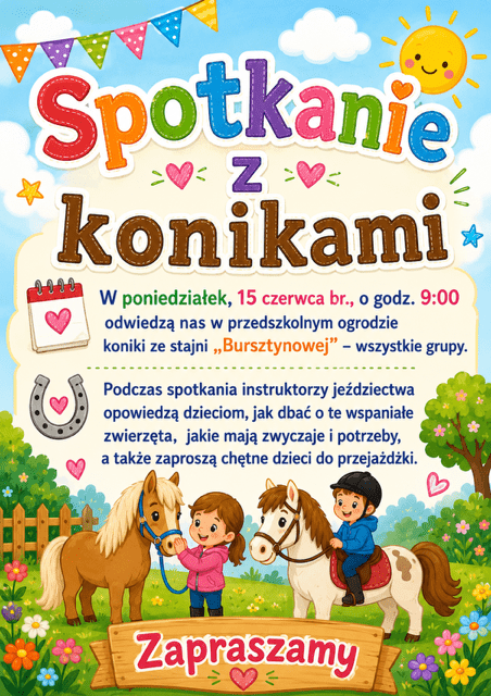 You are currently viewing Spotkanie z konikami 15.06.2026