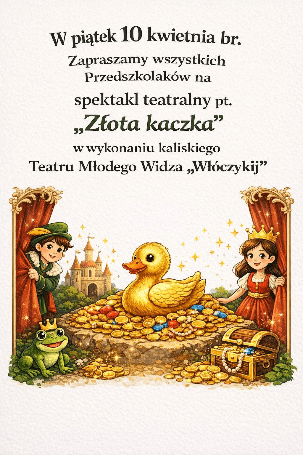 You are currently viewing Zapraszamy na przedstawienie teatralne 10.04.2026